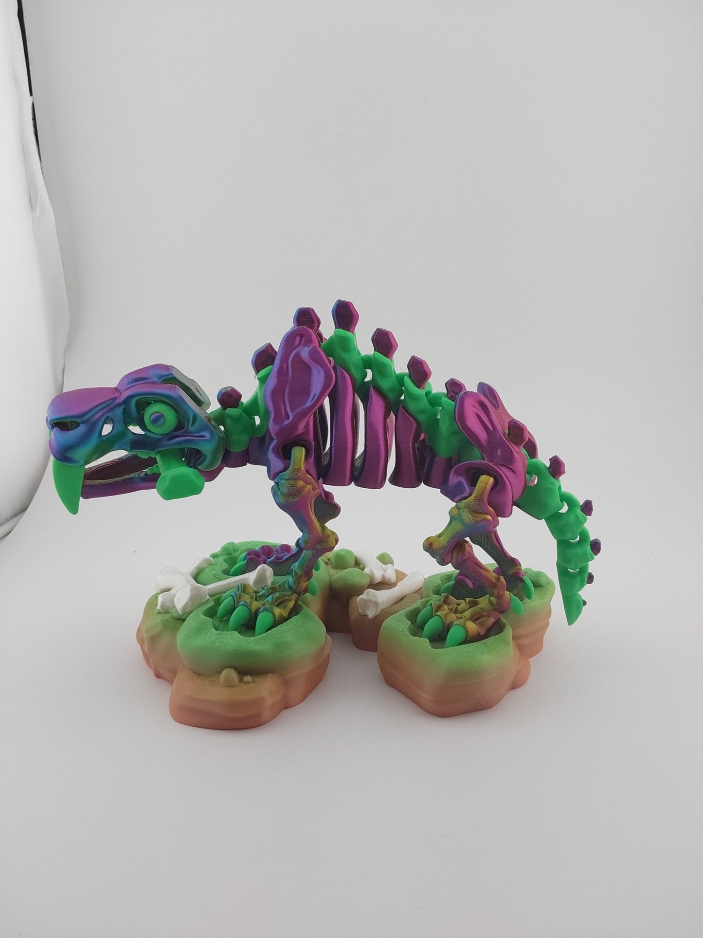 Sabertooth skeleton with stand